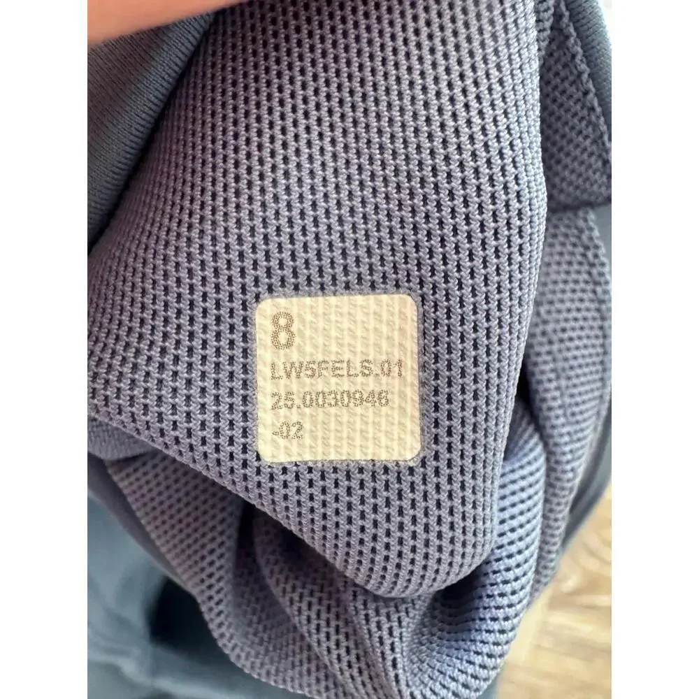 Lululemon Wunder Under SmoothCover High Rise 25” Washed Denim Size 8 NWT